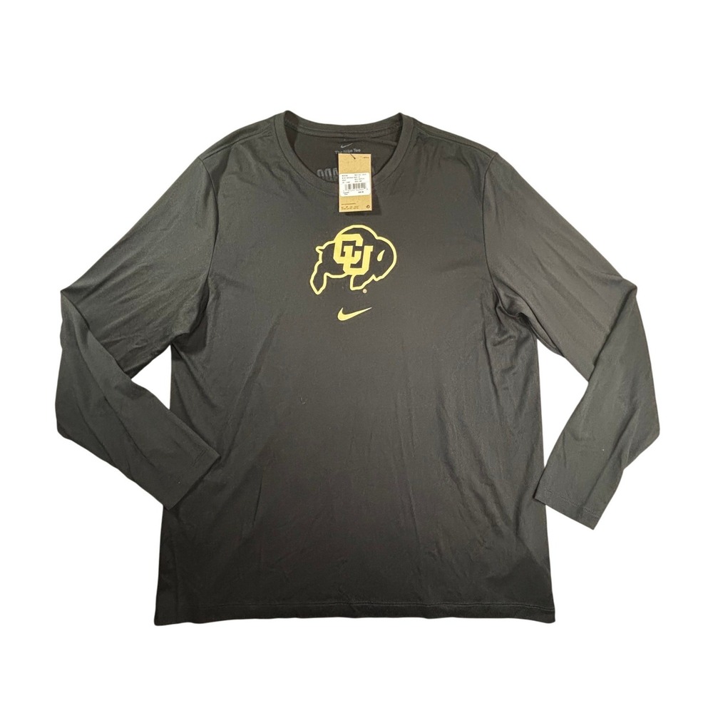 Nike Colorado Buffaloes Dri-FIT Long Sleeve Shirt Mens XXL Black P027163-COLO